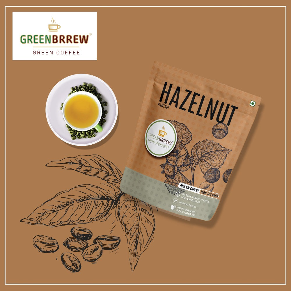 Hazelnut Instant Green Coffee Beverage Mix - 20 Sachets