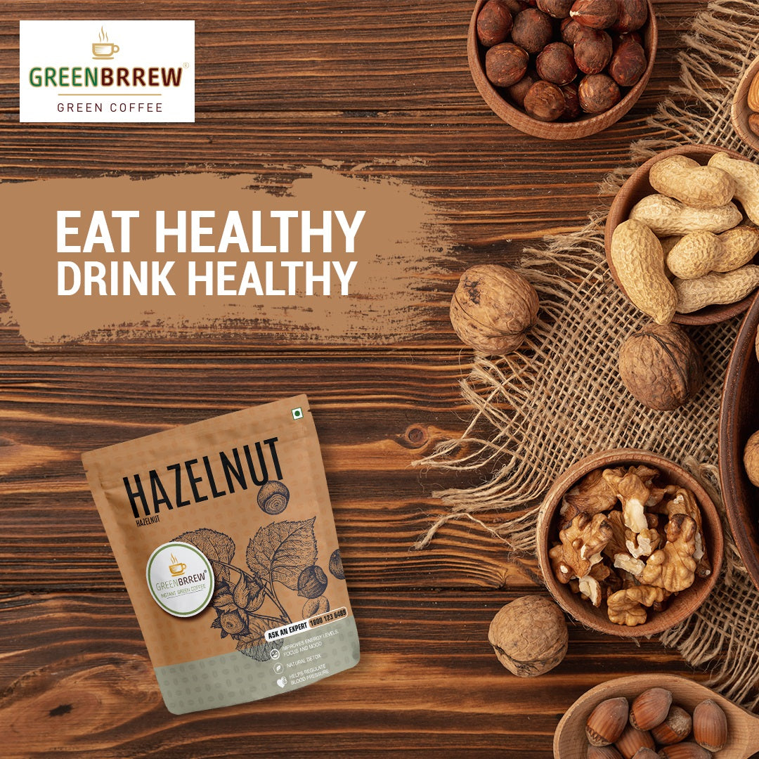 Hazelnut Instant Green Coffee - Eat Healthy Drink Healthy