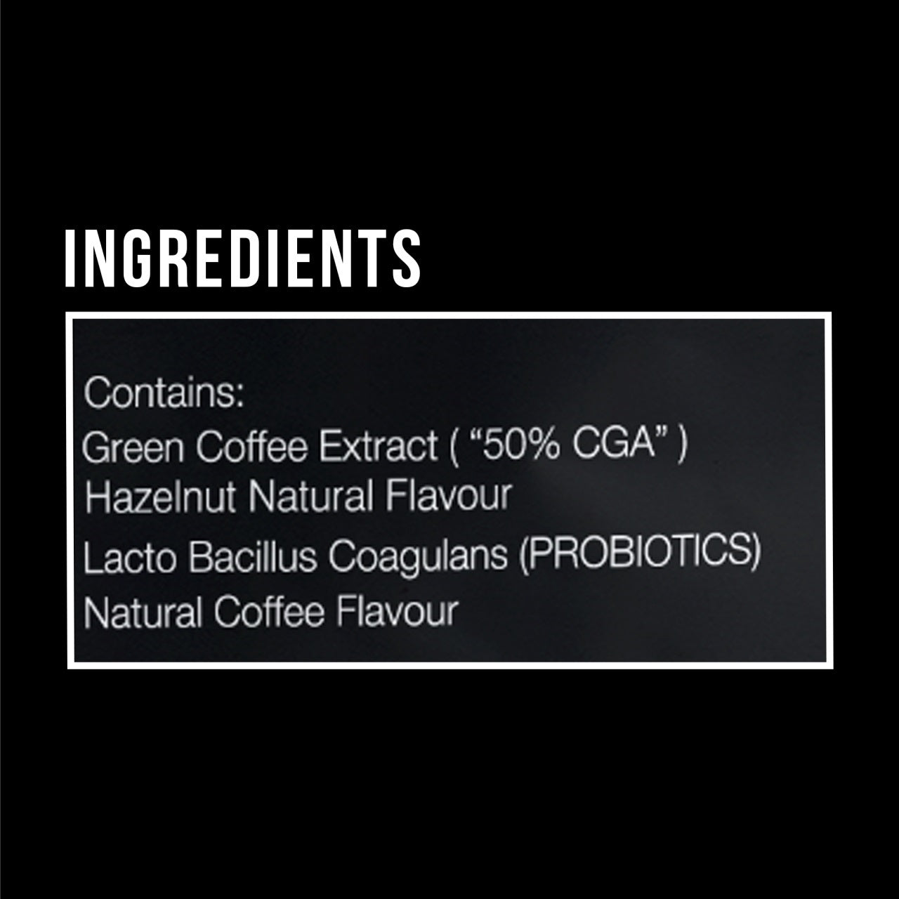 Hazelnut Instant Green Coffee - Ingredients