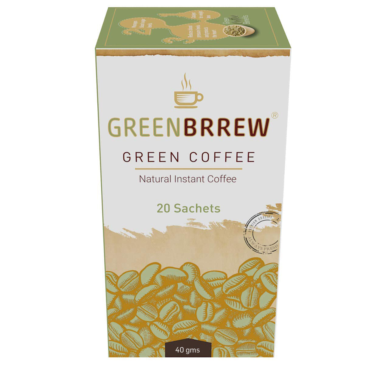 Instant Natural Green Coffee - 20 Sachets
