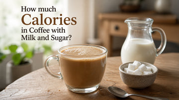how much calories in coffee with milk and sugar