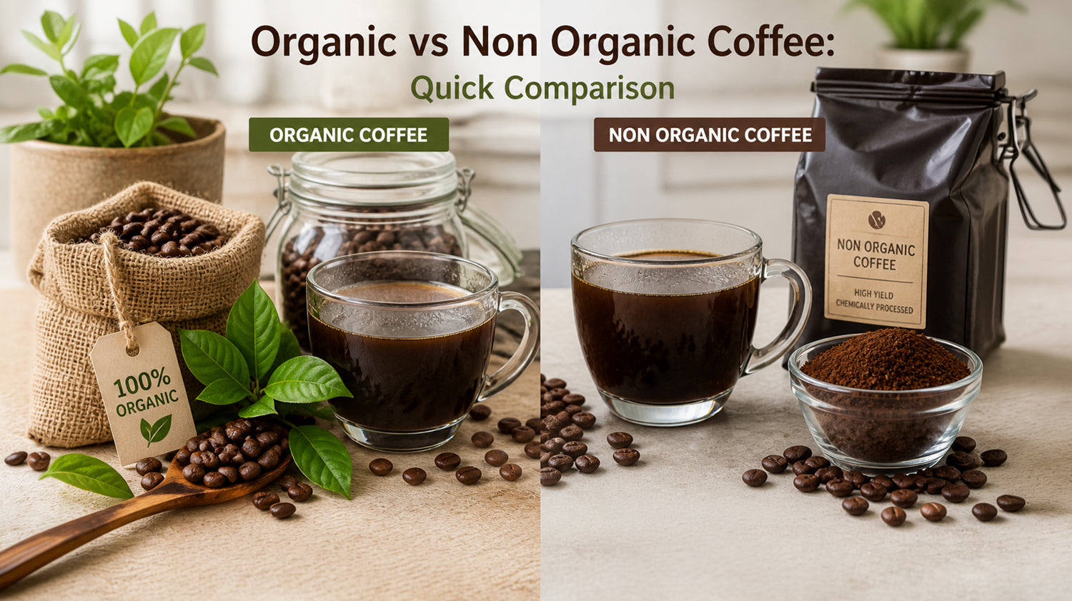 Organic vs Non Organic Coffee: Quick Comparison