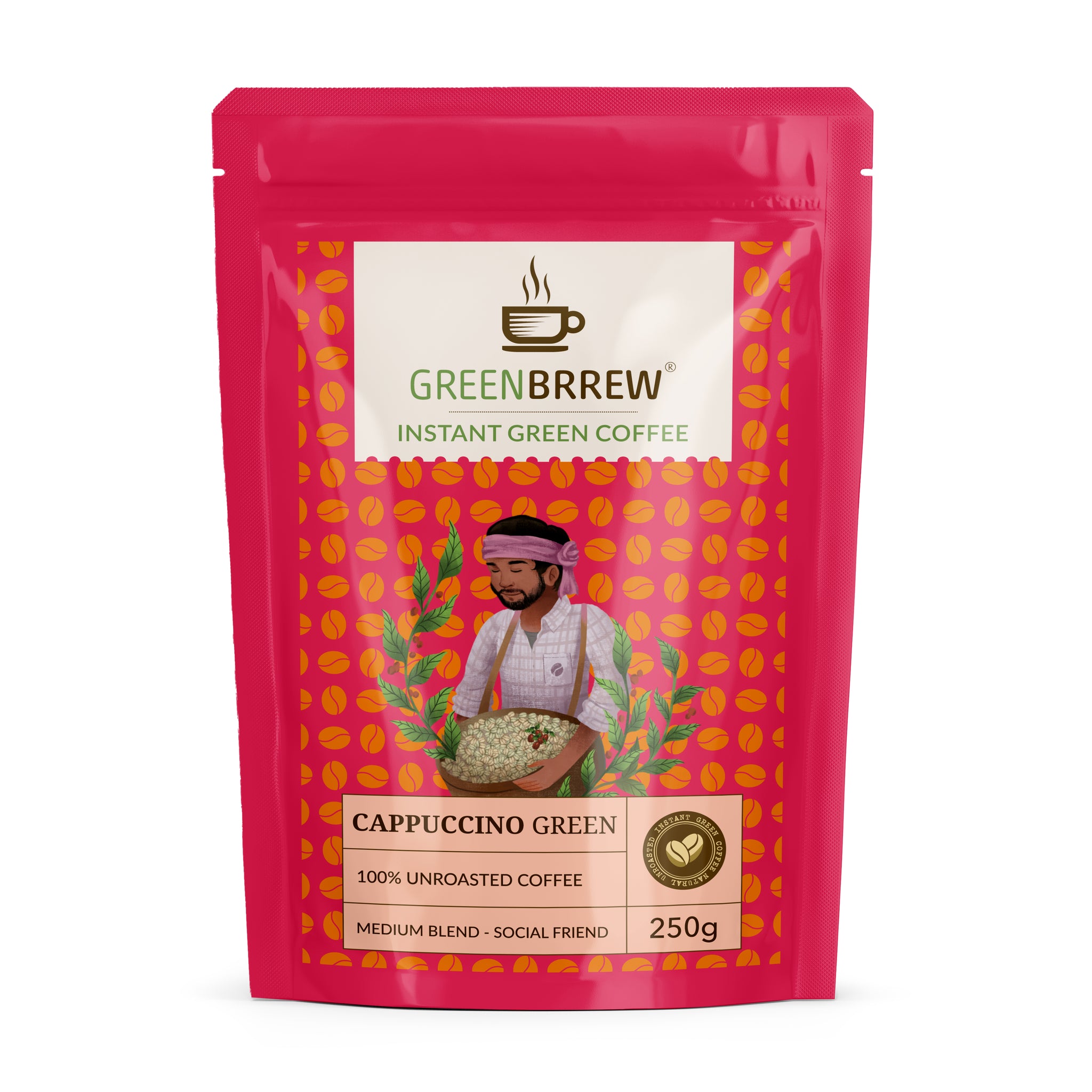 Instant Green Coffee – Cappuccino Flavor 250gm