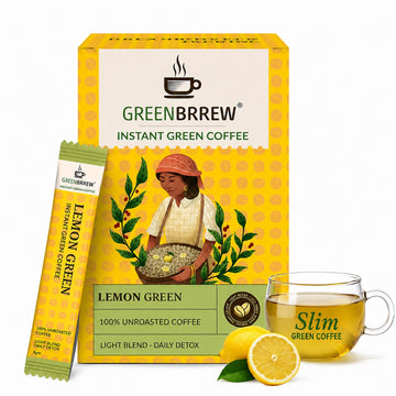 Lemon Green Coffee | Fresh Citrus, Twist | Light Blend | Daily Detox | 20 Servings | 60g