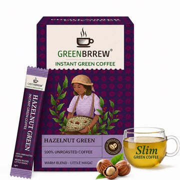 Hazelnut Green Coffee | 100 % Unroasted Coffee | Warm Blend | Little Magic | 20 Servings | 60g