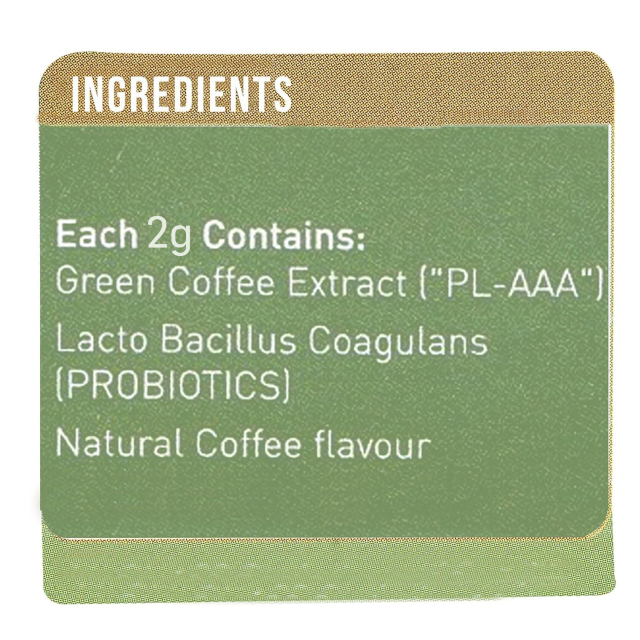 Instant Natural Green Coffee - Ingredients