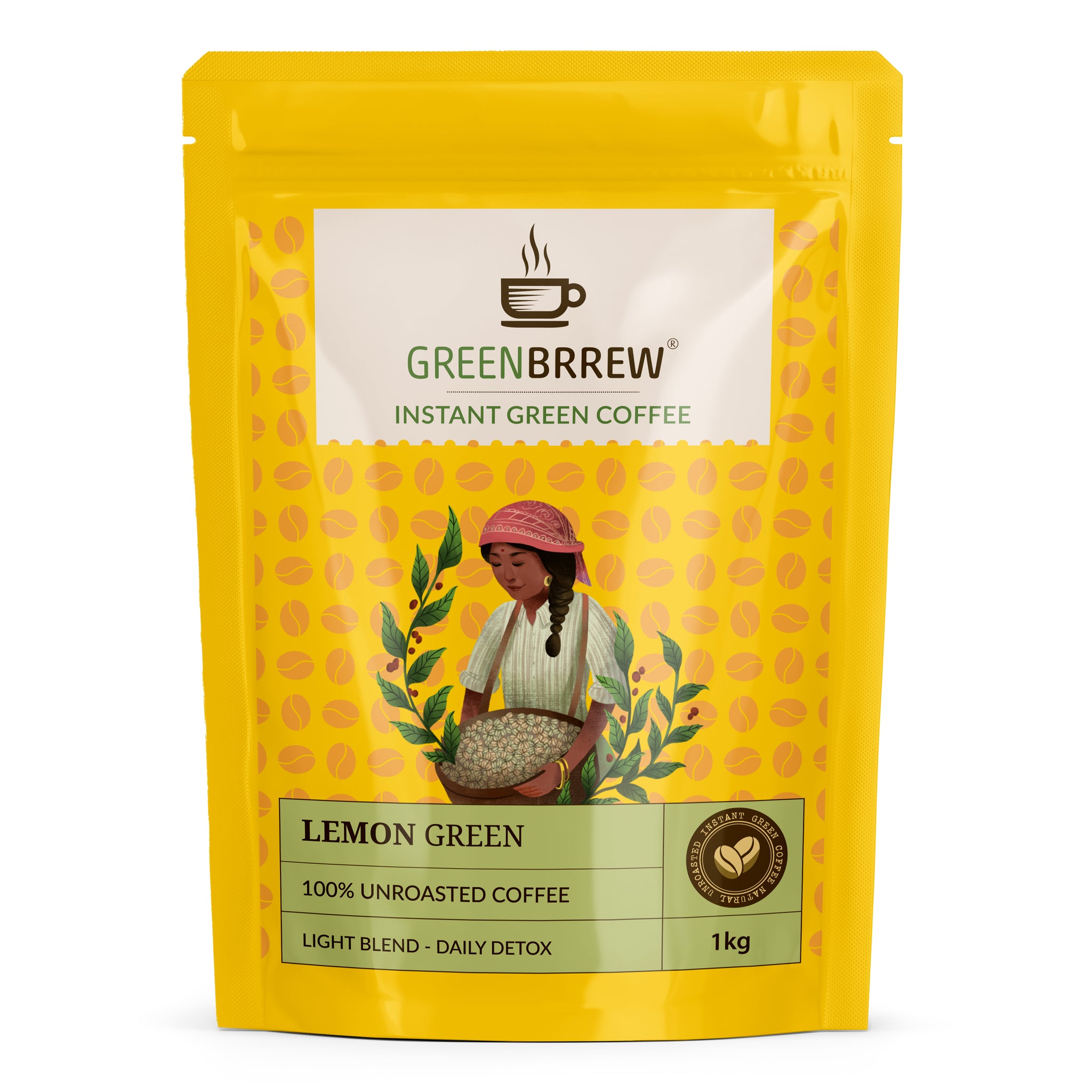 Instant Green Coffee With Probiotics – Lemon Flavor, 1kg