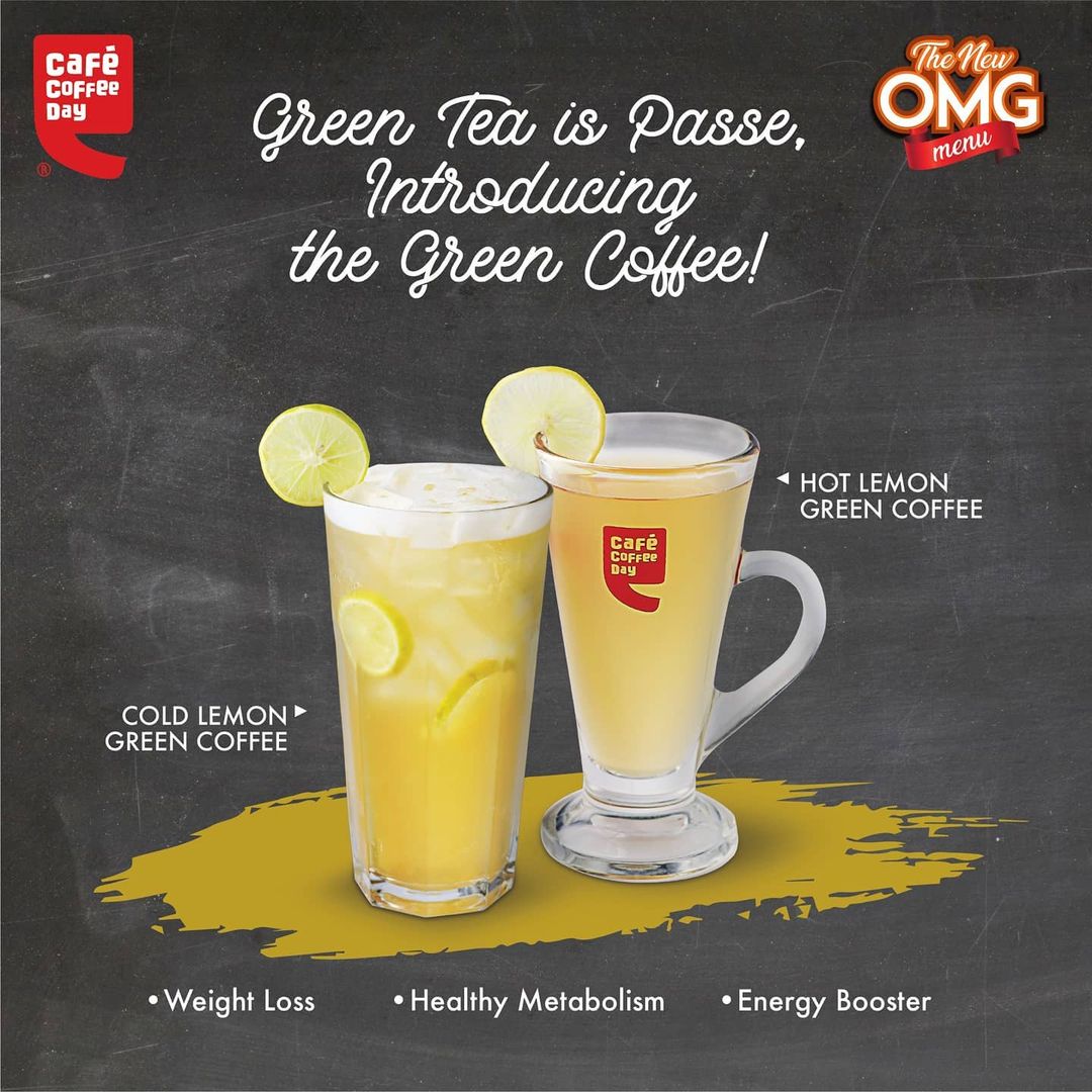 Green Tea is Passe, Introducing the Green Coffee! - Cafe Coffee Day