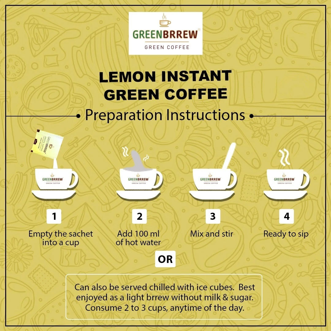 Lemon Instant Green Coffee - How to Brew?