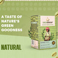 Infographic of greenbrrew natural green coffee box with an eye catching tagline.