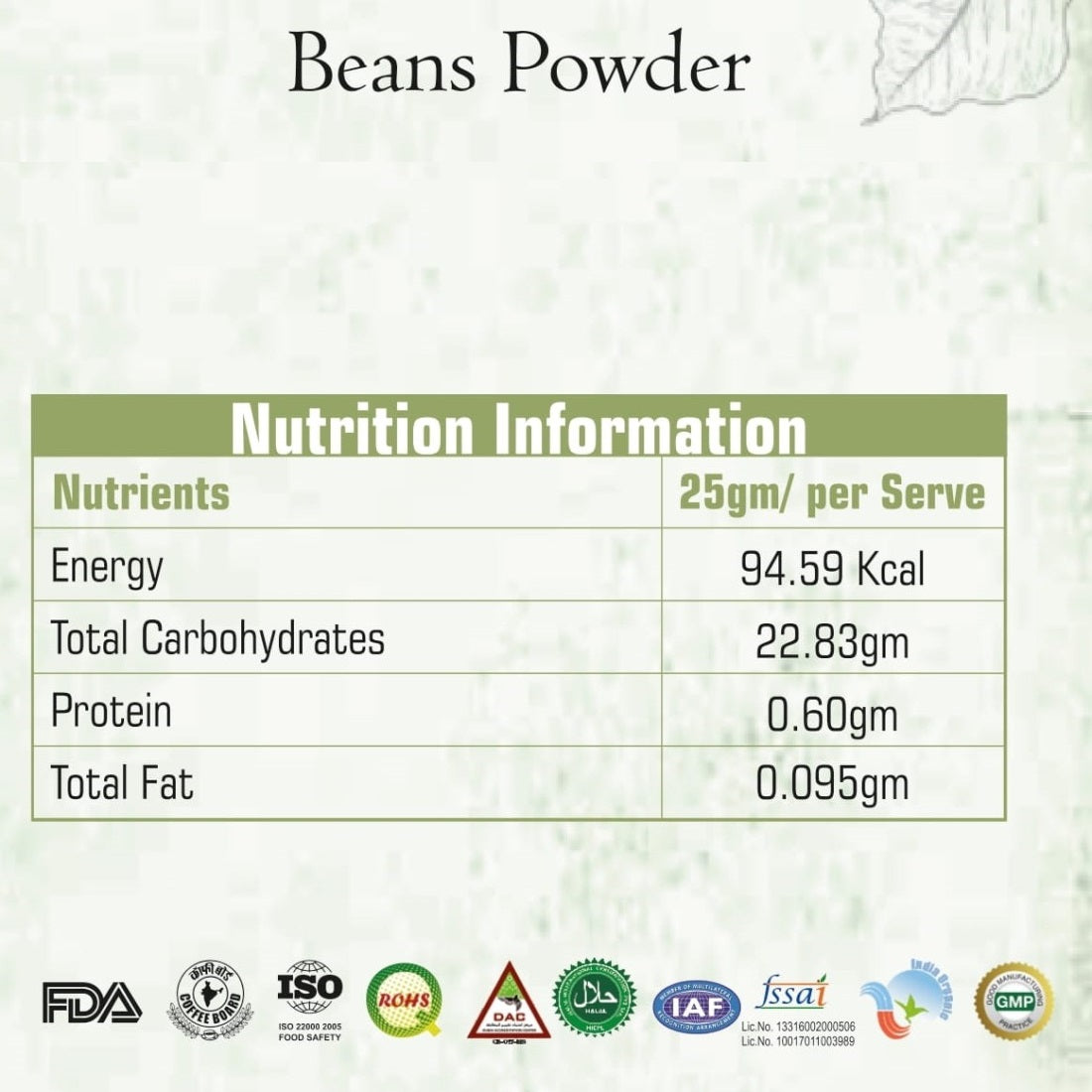 Green Coffee Beans Powder, 200g